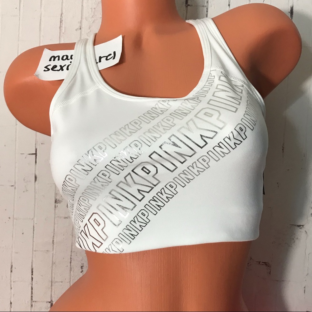 VS PINK M ULTIMATE SPORTS BRA LOGO RACER BACK